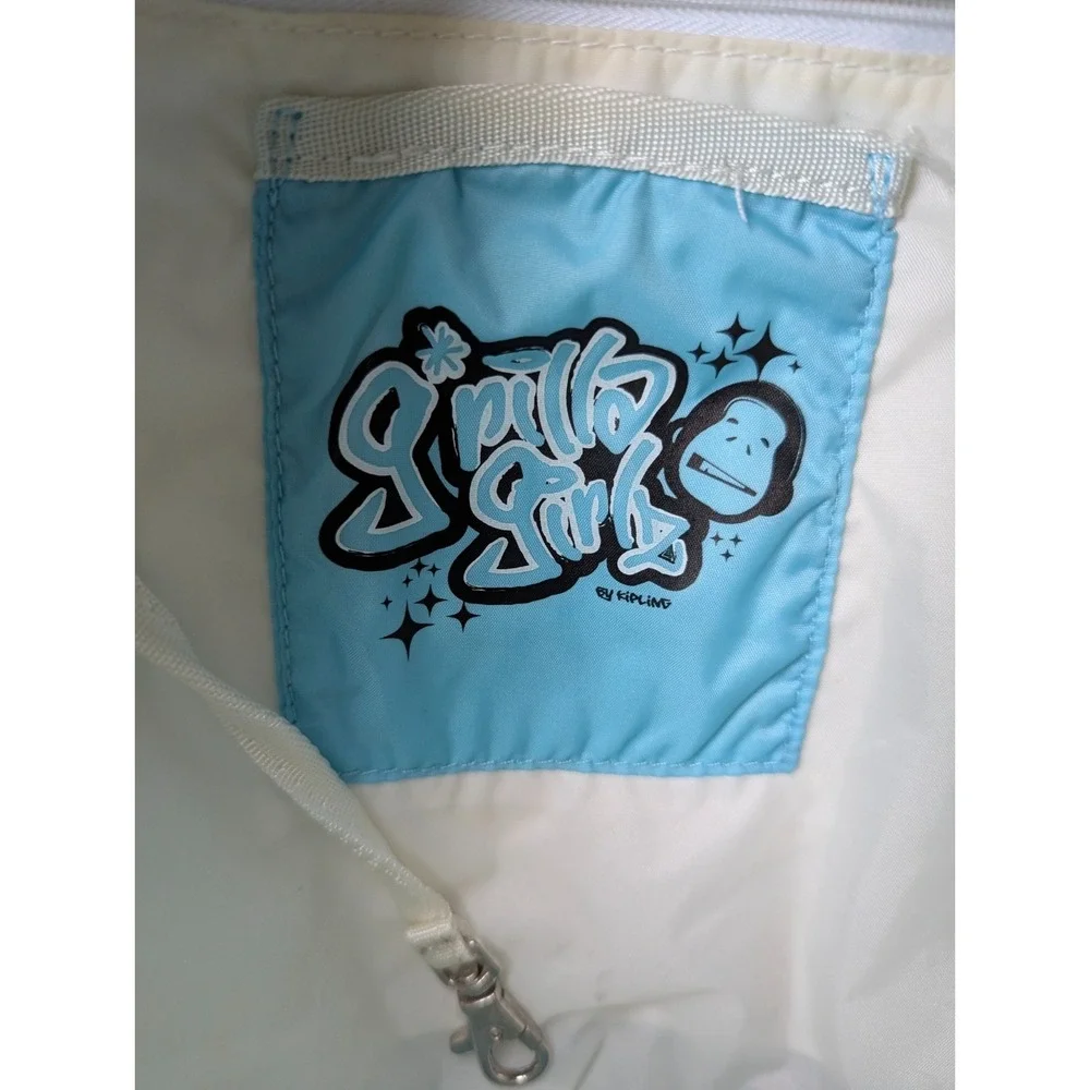 Kipling Metallic Light Blue Teal Satin G.rilla Girlz‎ Backpack
